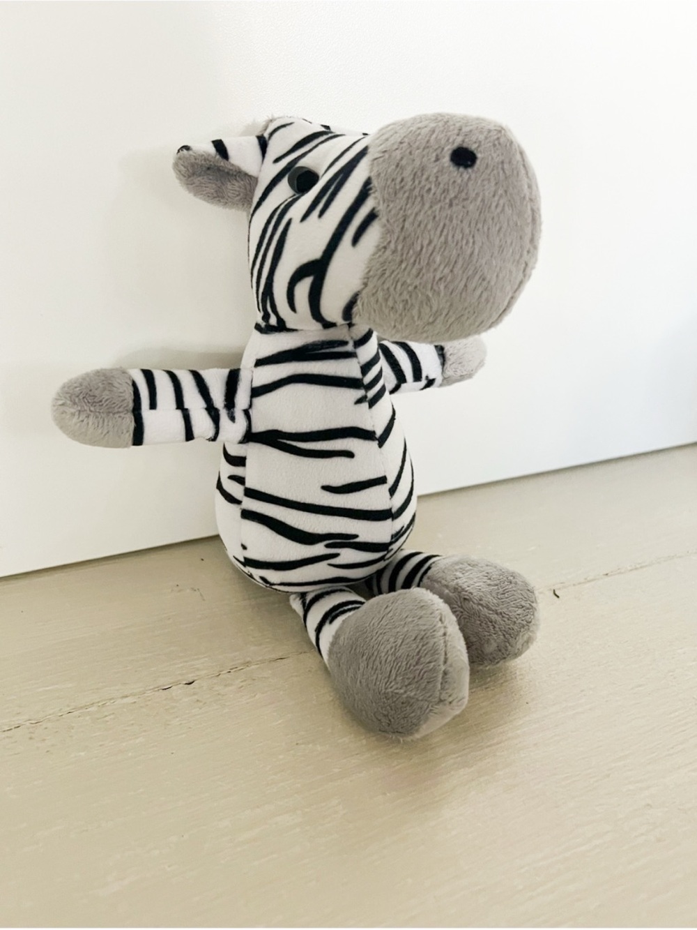 Zebra Plush Stuffed Animal 8” Black White Striped Gray Safari Animal